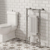 Reina Inset Radiator Reina Oxford Central Heating Traditional Towel Radiator in Chroma/White - 960 x 500mm