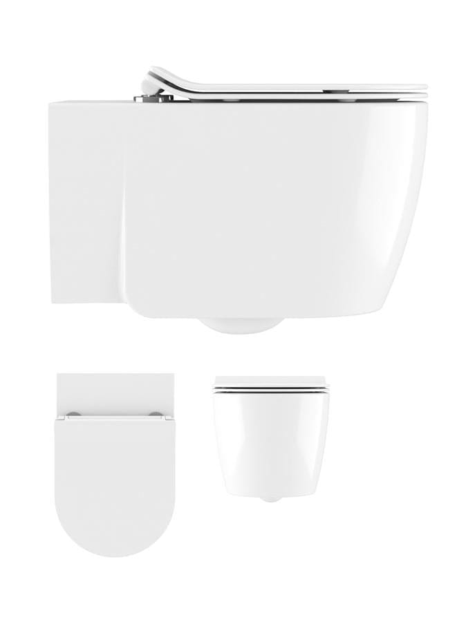 Crosswater Kai X Wall Hung Rimless Toilet with Soft Close Seat