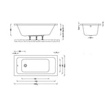 Aquarius Single Ended Bath Aquarius Aaron Single Ended Reinforced Bath