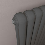 Eastbrook Column Radiator Eastbrook Rubano Straight Horizontal Traditional Column Radiator in Matt Anthracite