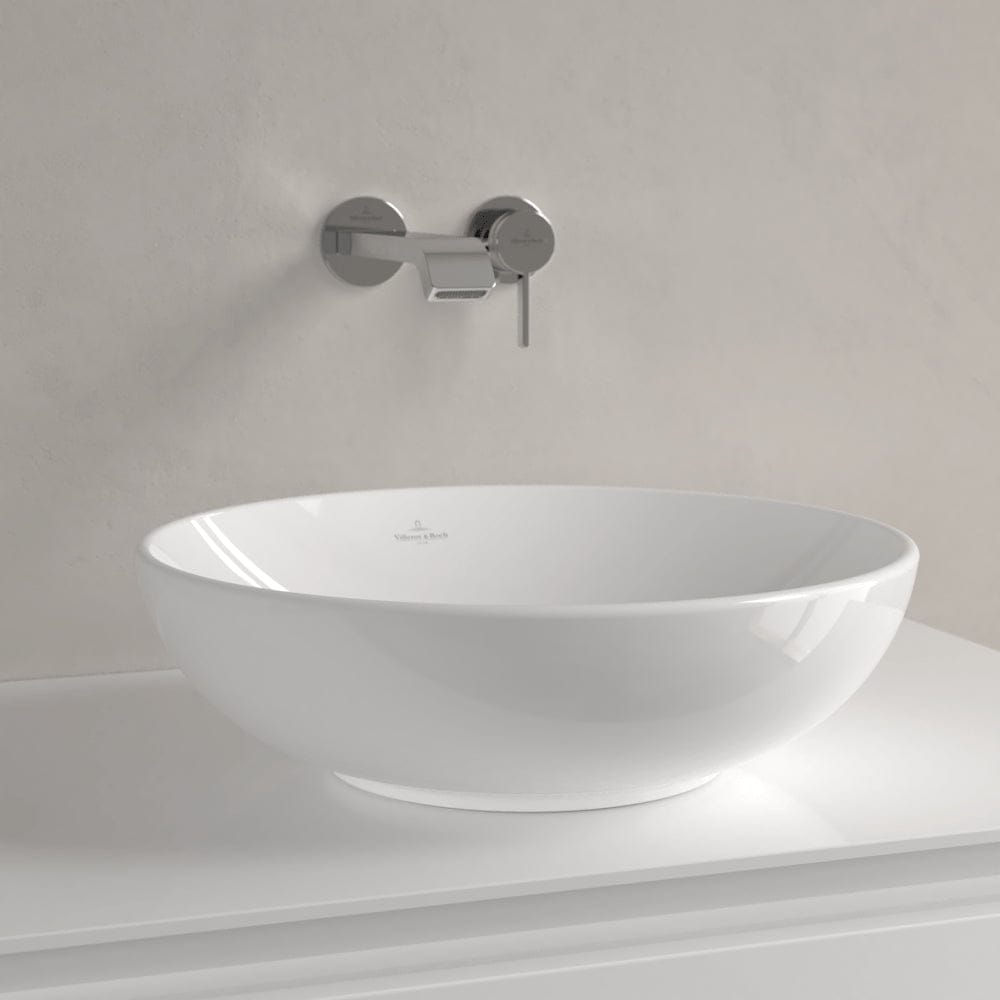 Villeroy & Boch Countertop Basin Villeroy & Boch Loop & Friends Round Countertop Basin in White Alpin