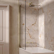 UK Bathroom Store Concealed Shower Set Brushed Brass / Wall Arm / 200mm Crosswater Module Shower Set 3 with Fixed Overhead Shower and Bath Spout