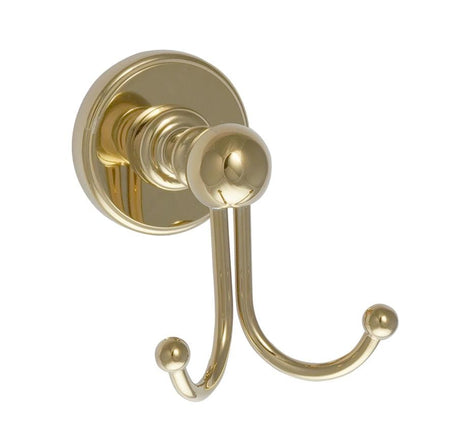 JTP Robe Hook Polished Gold JTP Grosvenor Double Robe Hook