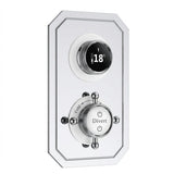 TED Concealed Shower Valve Chrome TED Wyse Traditional 2/3 Outlet Digital Shower Valve with Crosshead Handle