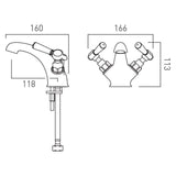 Vado Mono Basin Tap Booth & Co. Axbridge Lever Mono Basin Mixer Tap