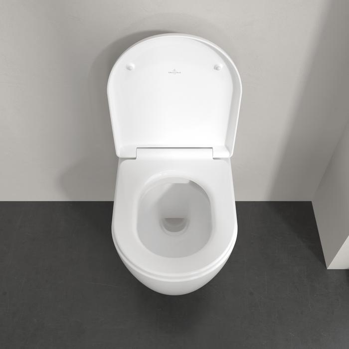 Villeroy & Boch Wall Hung Toilet Villeroy & Boch Skyla Round Wall Hung Rimless Toilet with Twist Flush and Soft Close Seat