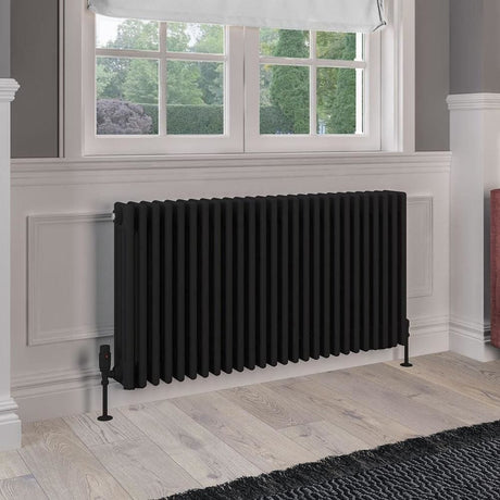 Eastbrook 600 x 1190 / Central Heating Eastbrook Rivassa Traditional 4 Column Radiator in Matt Black