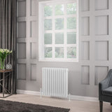 Eastbrook Column Radiator 600 x 608 / Central Heating Eastbrook Rivassa Traditional 3 Column Radiator in White