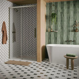 Crosswater Sliding Shower Door Brushed Nickel / 2000 x 1200 Crosswater Asura 8mm Sliding Shower Door