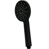 TED Shower Handset Matt Black TED Universal 3 Function Round Shower Handset