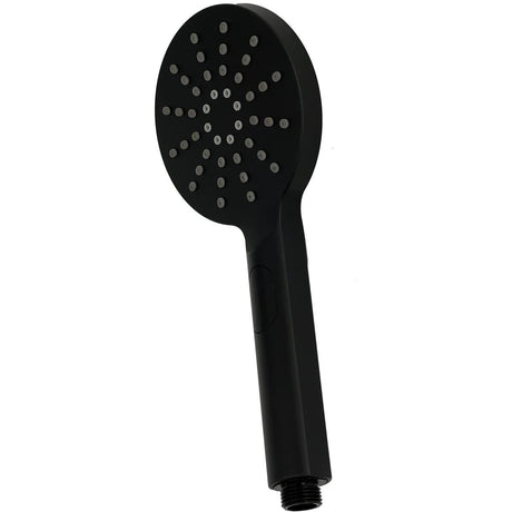 TED Shower Handset Matt Black TED Universal 3 Function Round Shower Handset