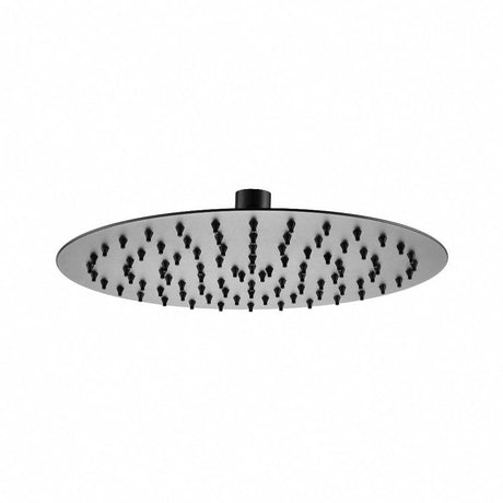 Aquarius Fixed Shower Head Gunmetal Grey Aquarius RainLux Round Slim Shower Head