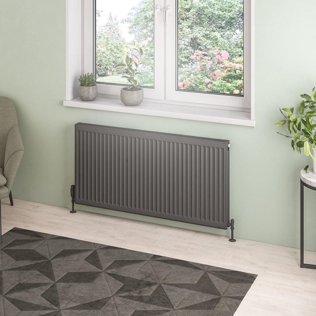 Aquarius Type 21 600 x 1200mm Aquarius Type 21 Compact Panel Radiator In Matt Anthracite