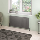 Aquarius Type 21 600 x 1200mm Aquarius Type 21 Compact Panel Radiator In Matt Anthracite