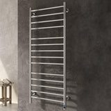 Reina Designer Towel Radiator 1200 x 500mm / Polished Stainless Steel Reina Arnage Dry Electric Designer Towel Radiator