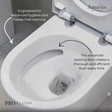 Aquarius Bathrooms Close Coupled Toilet Aquarius Emma Rimless ProFlush Short Projection Fully Shrouded Close Coupled Toilet with Soft Close Seat