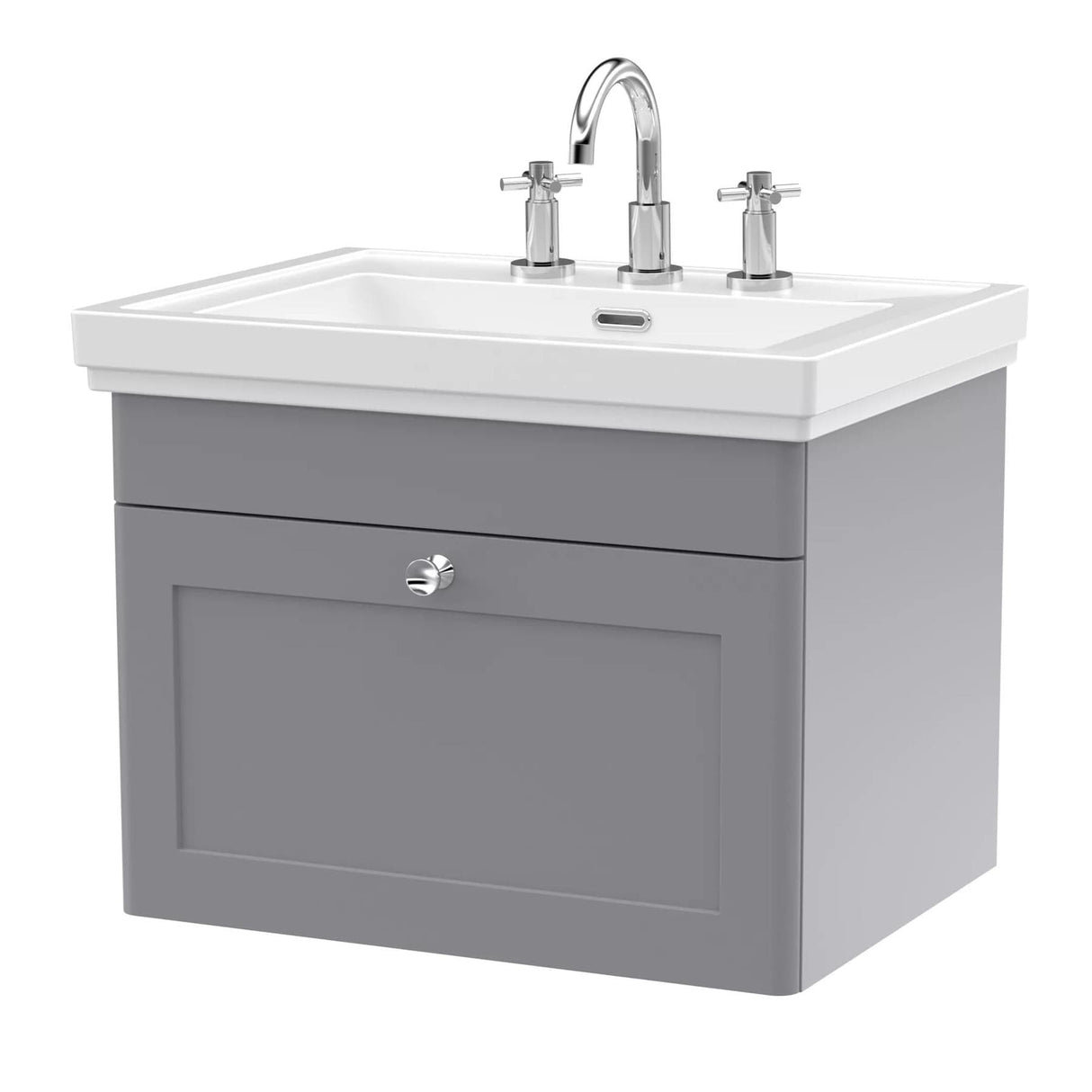 Aquarius Wall Mounted Vanity Unit Aquarius Leighton 600mm Wall Mounted One Drawer Vanity Unit with Basin