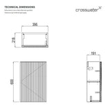 Crosswater Cloakroom Vanity Unit Crosswater Limit Cloakroom Wall Mounted 400mm Single Door Vanity Unit with Basin