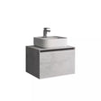 Aquarius Wall Mounted Vanity Unit Natural Stone / White Marble Aquarius JF-Series 600mm Single Drawer Vanity Unit with Countertop