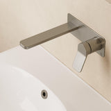 Crosswater Wall Mounted Basin Tap Brushed Nickel Crosswater Glide II 2 Hole Wall Mounted Basin Mixer Tap