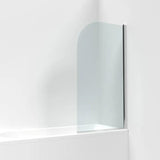 Aquarius Bathrooms Bath Screen Aquarius LevAqua Curved 6mm Hinged Bath Screen 1400 x 800mm