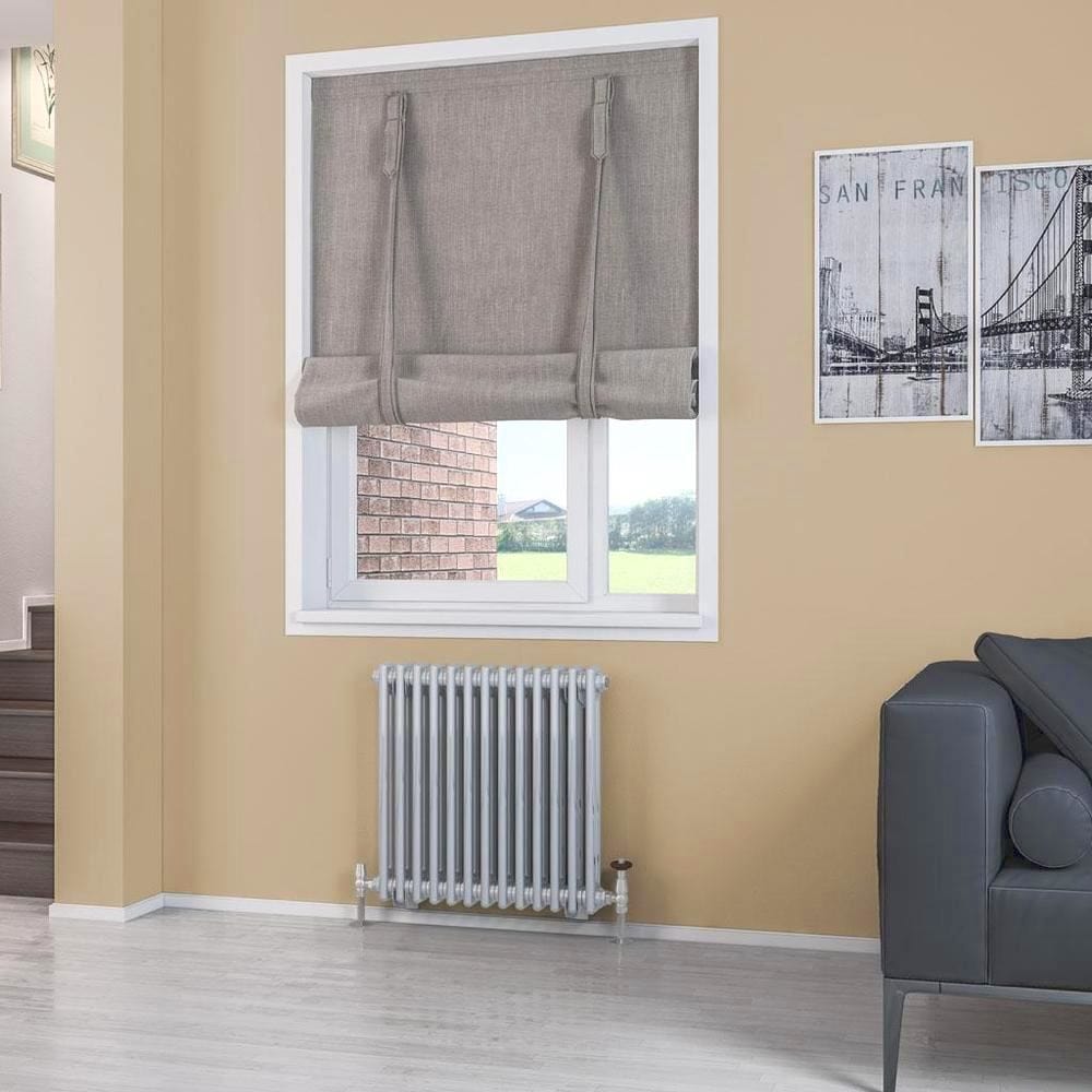 Eastbrook Column Radiator 600 x 608 / Electric Only Eastbrook Rivassa Traditional 2 Column Radiator in Chrome Effect