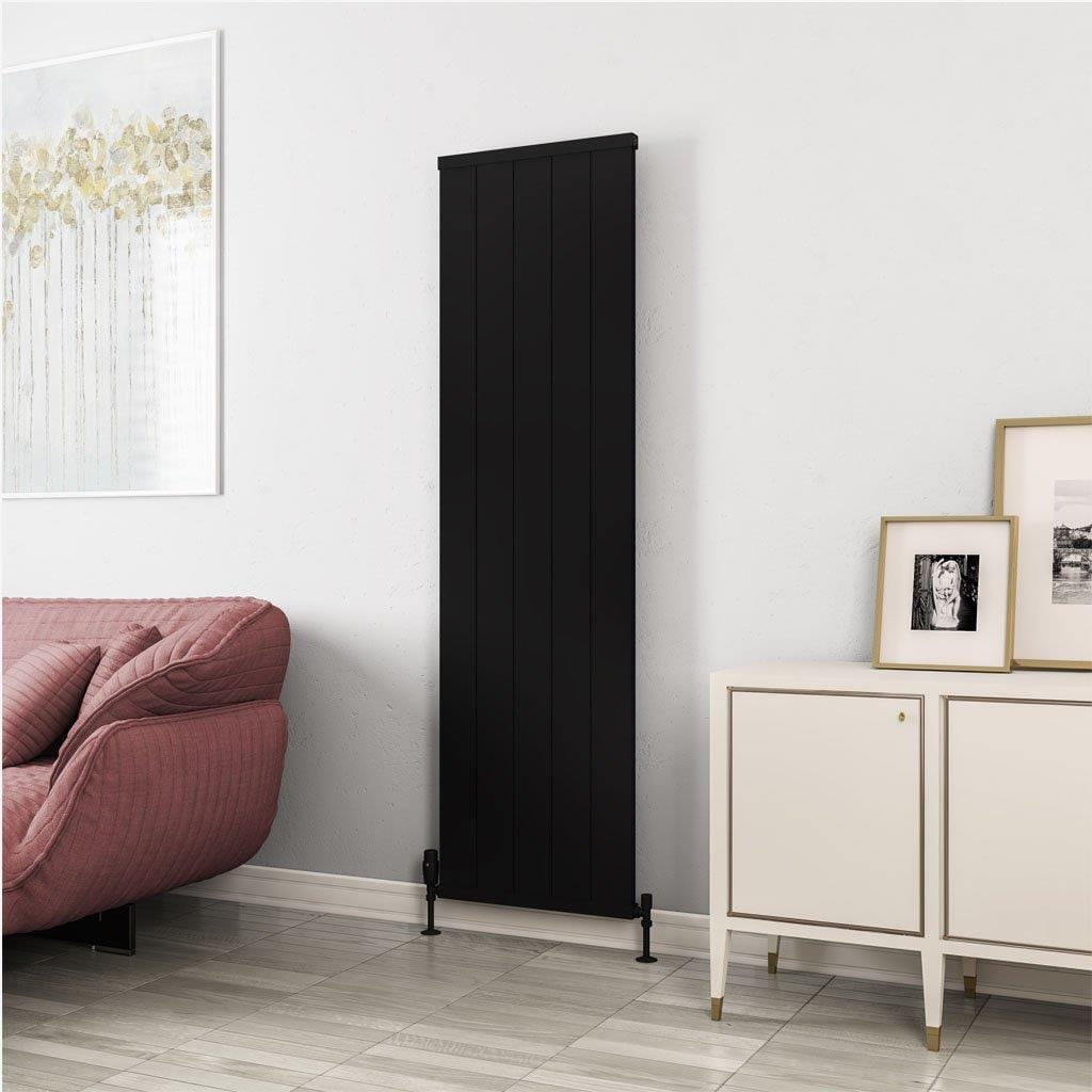 Eastbrook Panel Radiator 1800 x 510mm / Matt Black Eastbrook Kingswood Slimline Vertical Aluminium Radiator