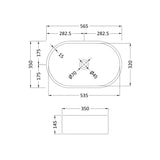 Aquarius Bathrooms Countertop Basin Aquarius Sirona Oval Matt Countertop Basin 565mm
