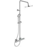 Ideal Standard Exposed Shower Set Ideal Standard Ceratherm T50 Dual Exposed Thermostatic Shower Valve Set with Showerhead, Adjustable Riser and Handset in Chrome