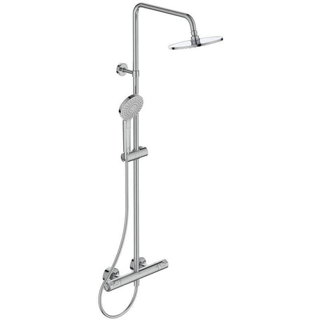 Ideal Standard Exposed Shower Set Ideal Standard Ceratherm T50 Dual Exposed Thermostatic Shower Valve Set with Showerhead, Adjustable Riser and Handset in Chrome