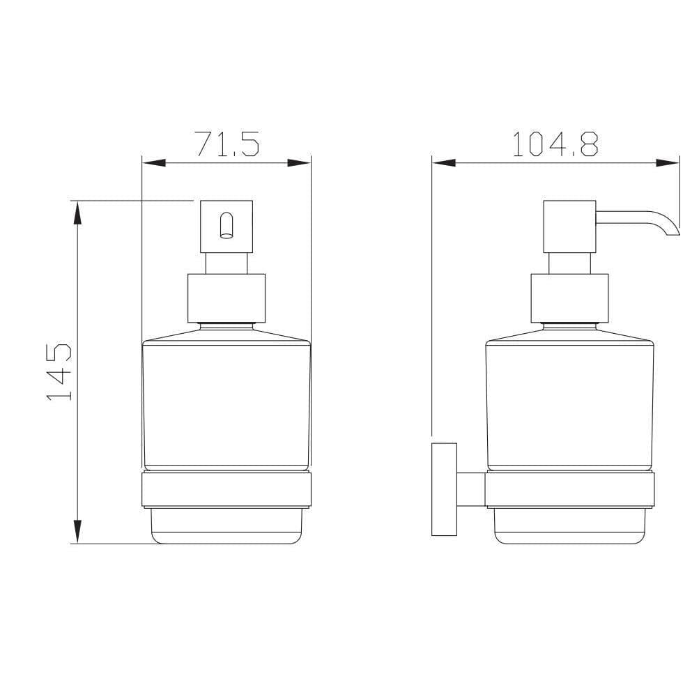Aquarius Bathrooms Soap Dispenser Aquarius Auro Soap Dispenser in Brushed Brass