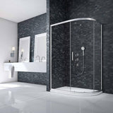 UK Bathroom Store Merlyn Ionic Essence Framed 1 Door Offset Quadrant Shower Enclosure in Chrome