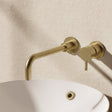 Crosswater Wall Mounted Basin Tap Brushed Brass Crosswater Mpro 2 Hole Wall Mounted Basin Mixer Tap