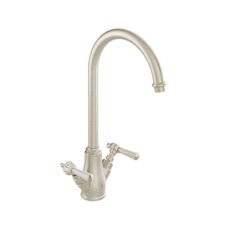 Vado Kitchen Tap Brushed Nickel Booth & Co. Axbridge Mono Kitchen Mixer Tap with Lever Handles