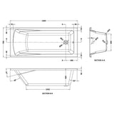 Aquarius Bathrooms Single Ended Bath Aquarius Llyn Single Ended Bath With Legs Set