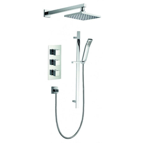 Imex Concealed Shower Set Imex Bloque 3 Handle Double Outlet Concealed Shower Set with Riser Kit