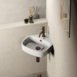Crosswater Cloakroom Basin Crosswater Kai S Corner Cloakroom Basin with Overflow in White