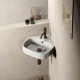 Crosswater Cloakroom Basin Crosswater Kai S Corner Cloakroom Basin with Overflow in White