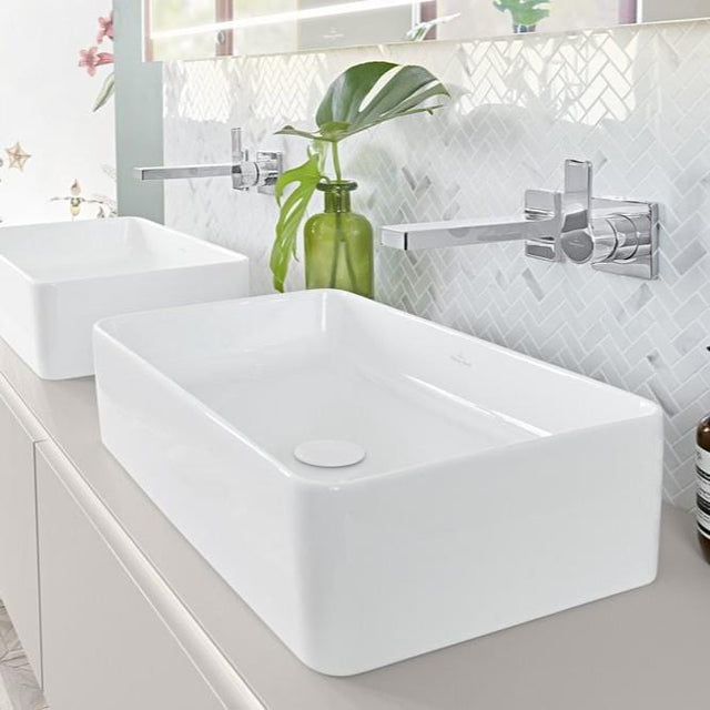 Villeroy & Boch Countertop Basin Villeroy & Boch Collaro 560mm Rectangular Countertop Basin in White Alpin
