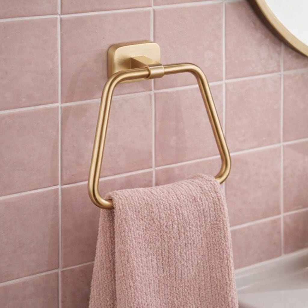 Aquarius Bathrooms Towel Ring Aquarius Auro Towel Ring in Brushed Brass