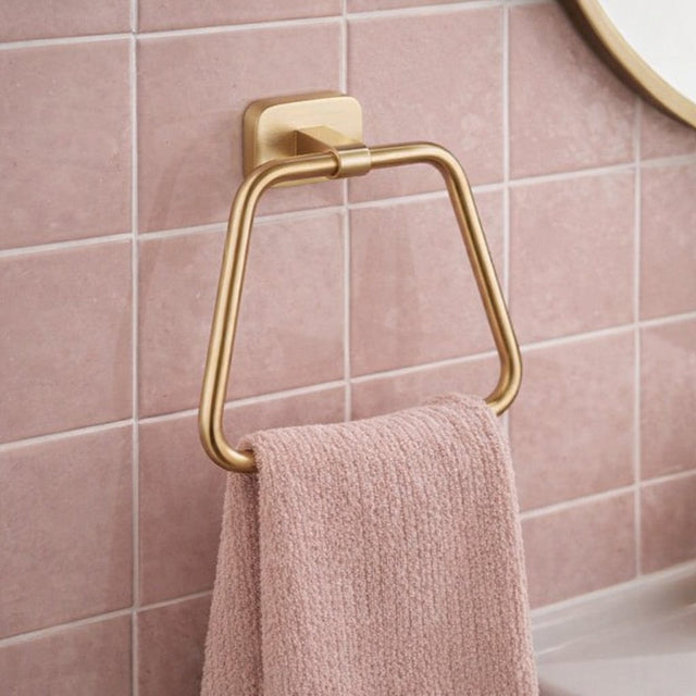 Aquarius Bathrooms Towel Ring Aquarius Auro Towel Ring in Brushed Brass
