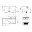Kaldewei Double Ended Bath 1700mm x 750mm Kaldewei Cayono Duo Double Ended Steel Bath with Leg Set