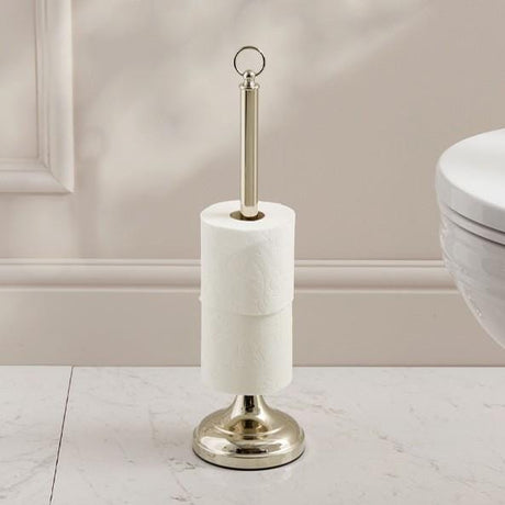 Miller Toilet Roll Holder Polished Nickel Miller Signature Freestanding Traditional Spare Toilet Roll Holder