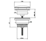 Crosswater Basin Waste Crosswater Universal Click Clack Basin Waste