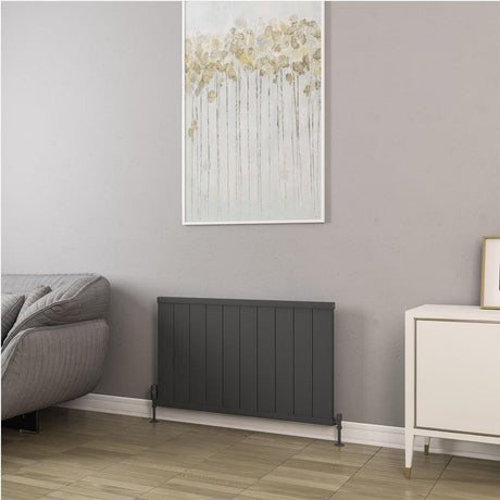 Eastbrook Panel Radiator 600 x 1010mm / Matt Anthracite Eastbrook Kingswood Slimline Horizontal Aluminium Radiator