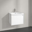 Villeroy & Boch Wall Mounted Vanity Unit Brilliant White Villeroy & Boch Skyla Wall Mounted 600mm One Drawer Vanity Unit with Basin