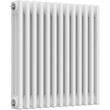 Aquarius Bathrooms Column Radiator 600mm x 605mm Aquarius Foundry Horizontal 3 Column Radiator in White