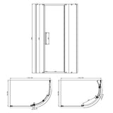 Crosswater Quadrant Shower Enclosure Crosswater Asura 8mm Quadrant Sliding Shower Door