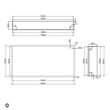 Croswwater Shower Niche Crosswater Square Shower Niche with LED - 610 x 305 x 80mm for Stud Walls