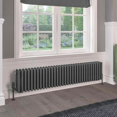 Eastbrook Rivassa Traditional 4 Column Radiator in Matt Anthracite